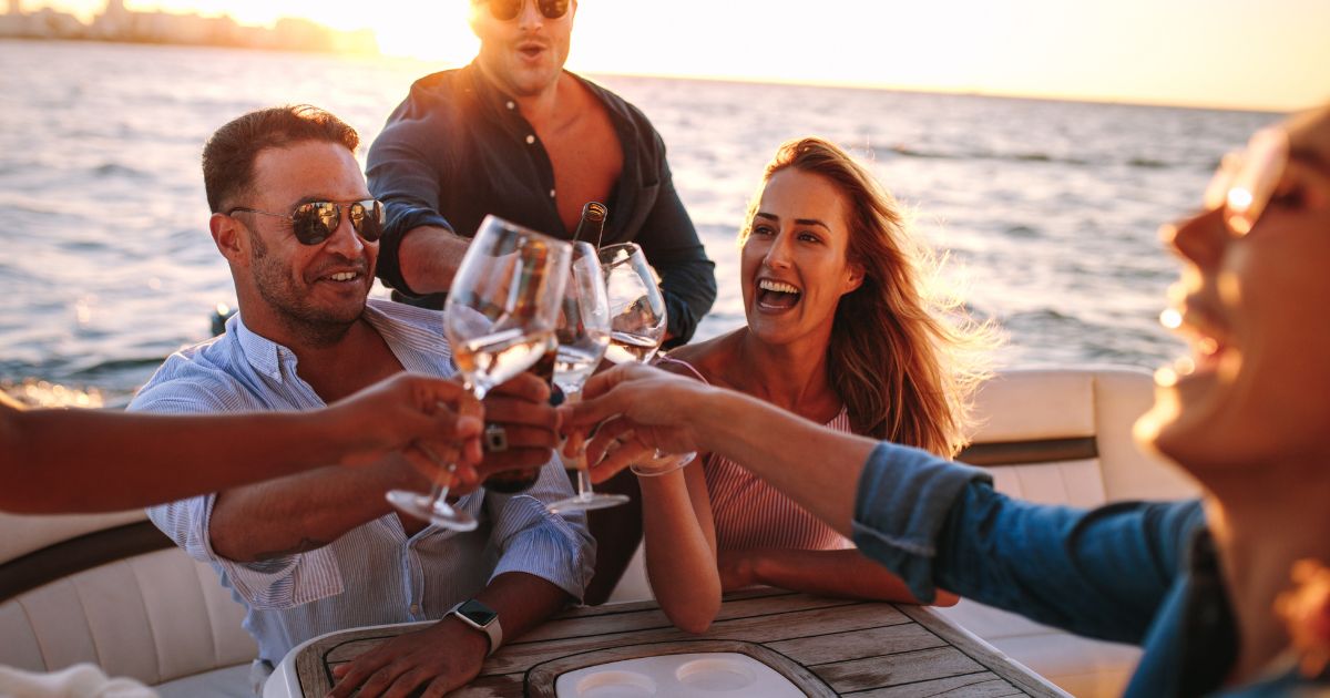 drinking on boat